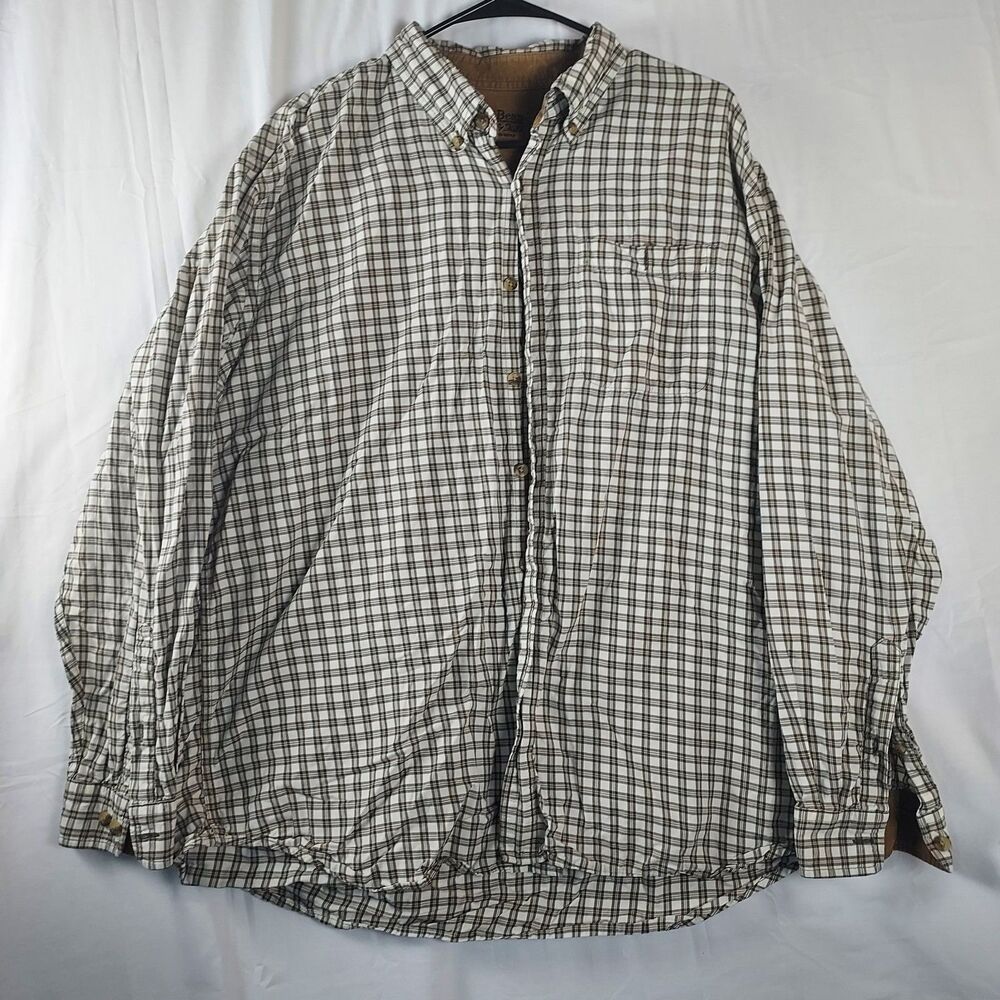 L.L.Bean Men’s XL Long-Sleeve Plaid Flannel Cotton Button-Down Shirt